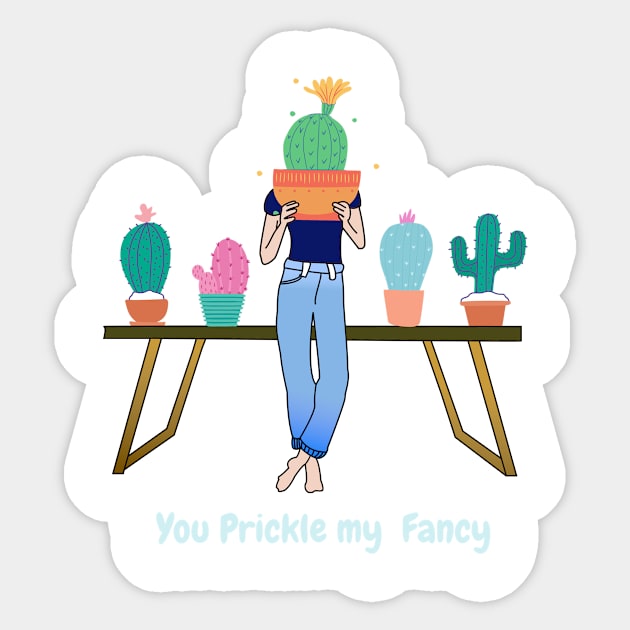 You Prickle my Fancy (light text) Sticker by BigBoyPlants